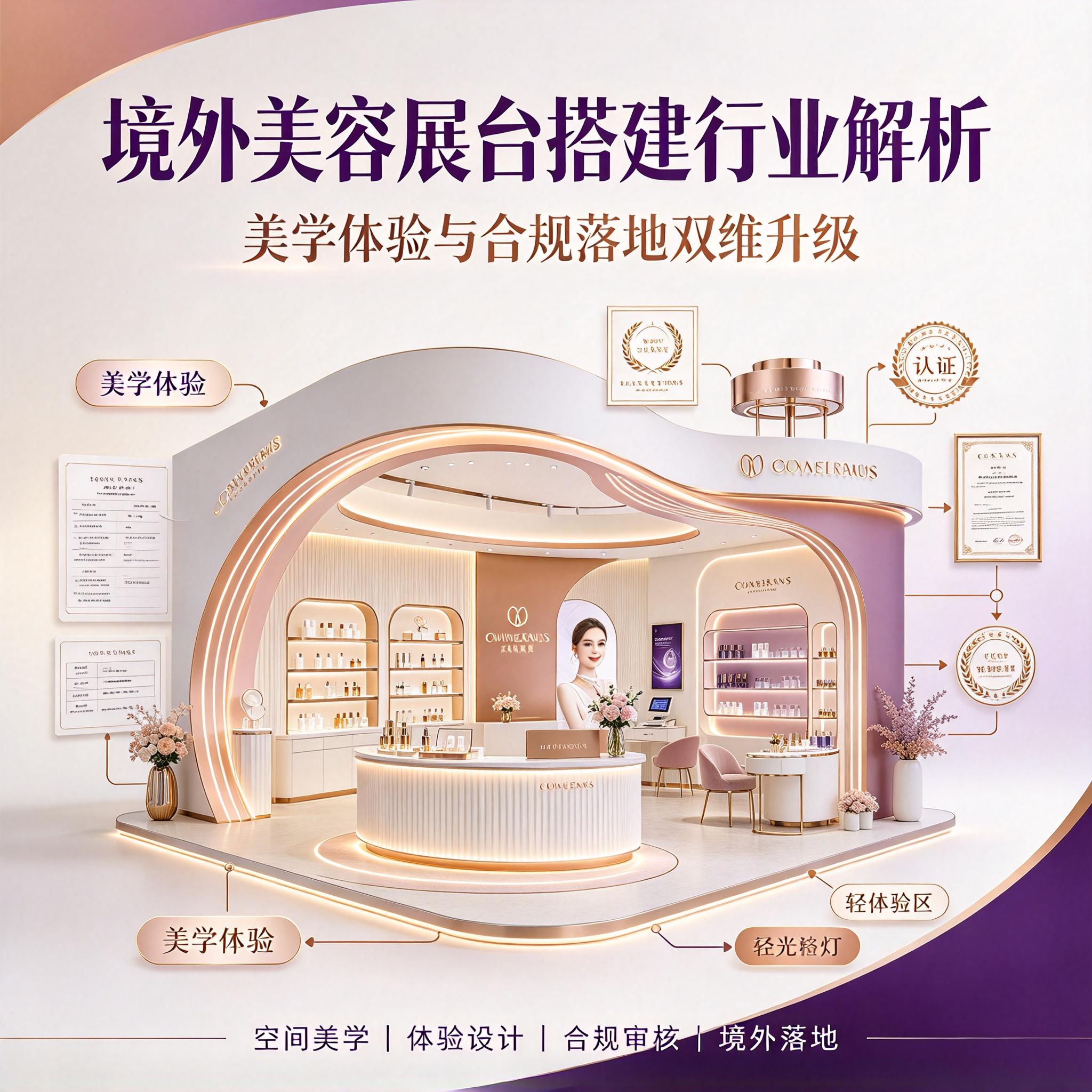 境外美容展台搭建行业解析：美学体验与合规落地双维升级